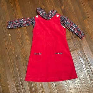 Girls corduroy jumper with shirt